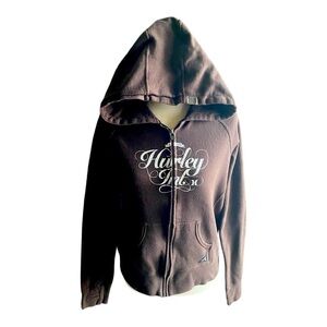 HURLEY-BROWN HOODIE-SIZE LARGE